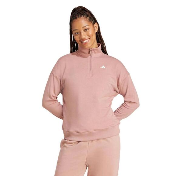 adidas set Essentials Small Logo French Terry 1/4 Zip Sweatshirtand leggings